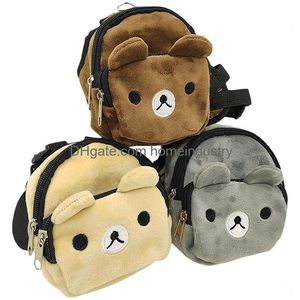 Outros suprimentos de cães mochila de pelúcia fofa com bolsa de desenho animado de estilo de urso de bolso para fazer caminhadas pequenos cães grandes grandes chihuahua yorkies dhte6