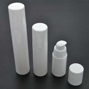 20pcs/lot 15ml 30ml 50ml White Empty Plastic Shampoo Cosmetic Sample Containers Emulsion Lotion Airless Pump Bottles SPB87 Kblhv
