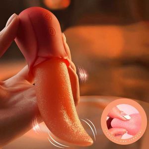 Massager Rose Realistic Tongue Licking Clitoral Stimulation Nipples Powerful Stimulator Vibrators Female Adult for Women Couples