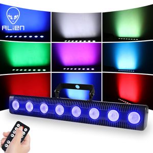 Andra evenemangsfestleveranser Alien 8 LED RGBW 4in1 DMX Wall Wash Lamp DJ Disco Stage Light Effect for Dance Bar Holiday Wedding Xmas Halloween Dekorate 230821