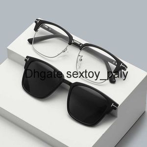 Sunglasses Tom New Magnetic Ford Gland Mirror Men's Half Frame t Metal 5-in-1 Clip Cross Polarized Can Be Equipped with Near Eye Lens