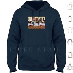 Herrhuvtröjor Sweatshirts Huvtröjor The Last Supper på Boddy Mansion Long Sleeve Clue Movie Cluedo Film Comedy 1985