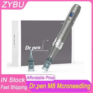 Tattoo Machine Dr Pen Pen Ultima M8 Microneeedling Professional MicroneEedling Kit derma skin per la cura della pelle per viso e corpo da 2 pezzi cartucce meso terapia