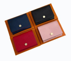 Designer wallets luxury womens short purses embossed flowers letters credit card holders ladies plaid money clutch bags with original box high-quality