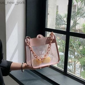 TOTES Yeni Kadınlar Lüks Tote Marka Çantaları Şeffaf Çanta Kadın 2023 Dokulu Çanta Moda Kişilik Çapraz Bag Jelly Bag HKD230822