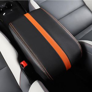 MG4 EV 2023 Mg 4 EH32 CAR ARMREST MAT CENTERコンソールアームレスト保護クッションアームレストストレージボックスカバーパッドPUのインテリアアクセサリ