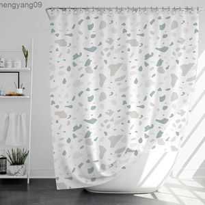 Shower Curtains Shower Curtain Mall Stone Print Modern Bathroom Bathtub Waterproof Shower Curtain Large Wide Shower Cover R230829