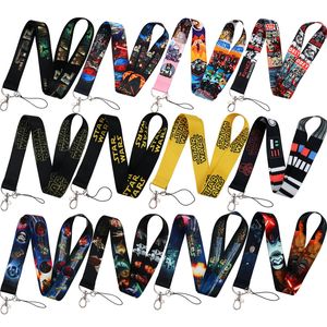 Polyester Reversible Cartoon Cell Phone Keychain Lanyard Multi-color Cells Phone Chain Accessory Camera Student Card Work ID Cards Long Loss Prevention Lanyards A2