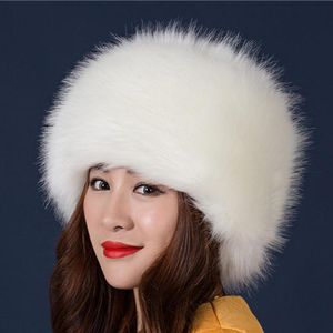 ベレットファッションベルベット冬の温かいドームキャップフェイクファーハット女性ビーニー骨骨D-1861253Tの偽の帽子