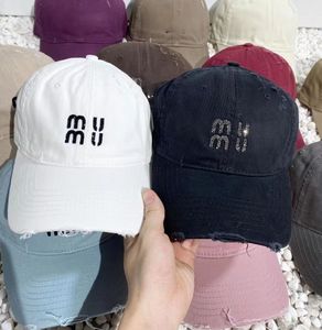 High version MI retro Korean fashion broken face small baseball caps for men and women summer outdoor soft cap