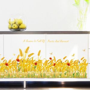 Wall Stickers MAMALOOK Green Grass Butterfly Flower Skirting Living Room Bedroom Bathroom Decals Art DIY Home Decoration