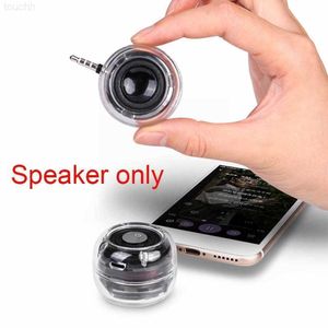 Speakers Portable 3.5mm Aux Audio Mini Wireless Round Shape Powerful Crystal Speaker For Smart Phone R230621 L230822
