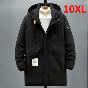 Jaquetas masculinas plus size 10xl parkas homens inverno grosso jaqueta casaco moda casual verde parka masculino preto grande