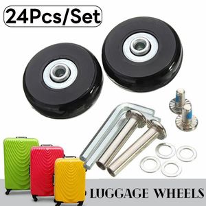 Bag Parts Accessories 24/12Pcs Suitcase Parts Axles Dia40mm/50mm/60mm Silent Travel Luggage Wheels Casters Repair Replacement Axles Repair Kit 230822