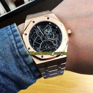 Version Royal Series 26513BA OO 1220BA 01 Skeleton Dial Tourbillon Mechanical Hand Winding 28800 VPH MENS WATCH SAPPHIRE SPOR160S