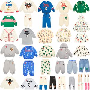 Clothing Sets Bebe Brand Autumn Korean Kid Boys Sweatshirt Children Cotton Printed Casual Hoodies Pullover Pant Clothes Girl Dress 230821