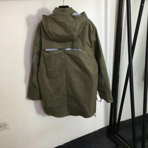 Women's Trench Coats 2023 Fashion Good Quality Splicing Front Short After Long Single Breasted Lapel Sleeve Hooded Coat