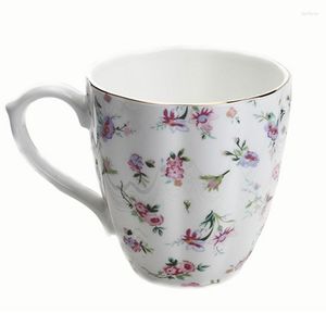 Canecas de estilo inglês osso caneca concisa grande xícara de água de cerâmica de cerâmica cerâmica de leite café da manhã copo