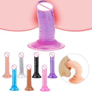 Massaggiatore Dildo realistico con potente ventosa Pene Flessibile punto G. Grande negozio di masturbatori femminili