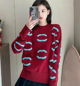 Kvinnor Pure Color Sweaters Designer Shirt Sweater Autumn Winter Pullover V Neck Sticked Coat Cardigans Fashion Channel kläder