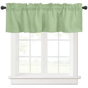 Perde Yeşil Düz Renk Kısa Perde Mutfak Kafe Şarap Dolabı Kapı Penceresi Küçük Dolap Ev Dekor Drapes