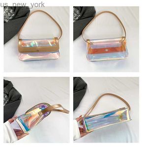 Totes Summer Fashion Jelly Torka na ramię Pvc Przezroczyste torebki Przenośne żeńskie torebki Hobos Luksusowe projektantka przezroczystą torbę małą torbę HKD230822