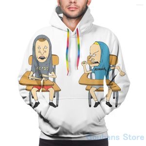 Herren Hoodies Herren Sweatshirt für Frauen lustig Beavis und Butt-Head (sitzen am Schreibtisch) Casual Hoodie Streatwear Drucken