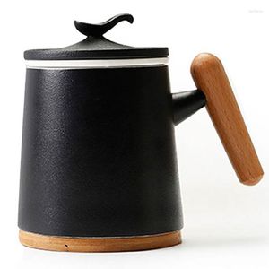 Tazze da tè con filtro Coperchio di caffè fatti a mano in stile giapponese Coperchi di coperchi in ceramica Coppia di tazze da ufficio creativo