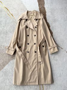 Women's Trench Coats Coat Classic Double-Breasted Mid-Längd Loose Version of the Type Everything Fashion 2023 Autumn