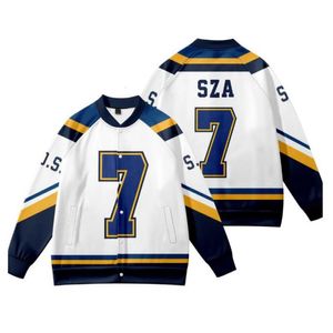 Kurtki męskie SZA Jersey SOS Album Merch Baseball Kurtka Women Men Men Bomber Streetwear Hip Hop Mundur Casual Tracksuit 230821