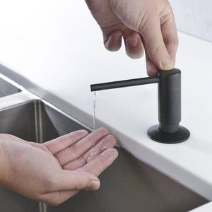 Liquid Soap Dispenser Brass Braste Black Kitchen Pump Head Loção com acessórios ABS