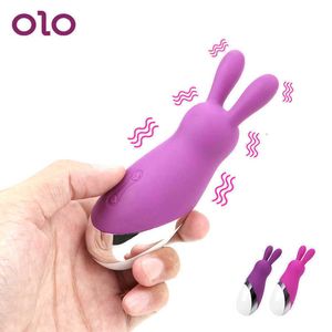 Olo Cute Rabbit Vibratore Tre teste Clitoride Stimolazione della vagina Massaggiatore per il corpo del punto G per la masturbazione femminile della donna