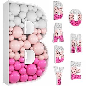 Andra evenemangsfestleveranser 915 cm Number Letter Giant Birthday Figure Balloon Filling Box Wedding Decor Baby Shower Baloon Mosaic Frame 230821