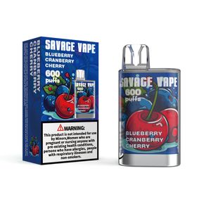 Savage Vape Crystal Puff 600 одноразовые электронные сигареты Набор для ручек Puff 800 Бутылка колы Аккумулятор 500 мАч 2 мл предварительно заполненные тележки 20 мг nic vapers pod bar