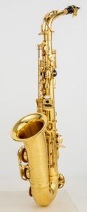 Frankrike Alto Eb Tune Saxophone Ny ankomst Mässing Gold Lacquer Music Instrument E-flat sax med falltillbehör