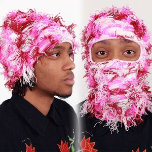 Beanieskull Caps Fleece Fuzzy Balaclava Destressed gestricktes Gesicht Ski Maske Männer Tarn