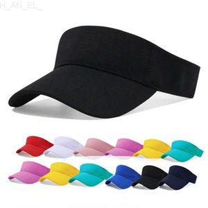 Summer Sun Caps Bez dachu czapki sportowe Visor Hat dla mężczyzn Kobiety Tennis Running Beach Baseball Caps Hats Golf Hats Unisex Outdoor Cap L230821