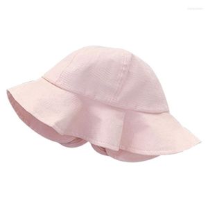 Set di abbigliamento ragazze per neonati pescatore cappelli da sole bambina con fiocchi di cotone per bambini bambini principessa beach bow s morbido e confortevole bab