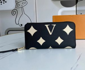 2023 Modedesigner Womens Wallet Luxus Pochette Felicie Geldbörsen Blumenbrief Emprainde Kreditkartenhalter hochwertige lange Geldkupplungsbeutel mit