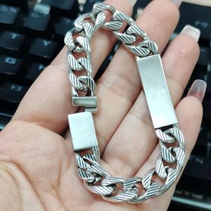 Charm Bracelets Fashion Jewelry Couple Accessories for Men Women Cuff Wide Stainless Steel Punk Birthday Gift 230821