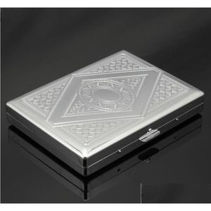 Cigarette Cases 105X80X19Mm Ladies Portable Extended Metal Case Creative Embossed Eco-Friendly Gifts For Men And Women Drop Delivery Dhtu3