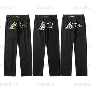 2023 Designer Ropa Men's Jeans Dog Print Streetwear Men Hip Hop Baggy Jeans Pants Y2K kläder rakt Löst Goth denim Trous2542