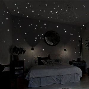 Wall Stickers 407pcs Luminous Decor Glow In The Dark Star Vinyl Sticker for Kid Room Creative Fluorescent Party Decoration 230822