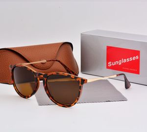 Toppkvalitet 4171 varumärke solglasögon kvinnor män erika modell för man kvinna polariserad UV400 lins retro glasögon med original läderfodral och låda