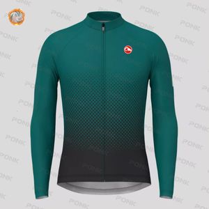 Cycling Shirts Tops Mens Winter Thermal Fleece Jersey Bike Mountian Bicycle Clothing Ropa Ciclismo Triathlon 230821