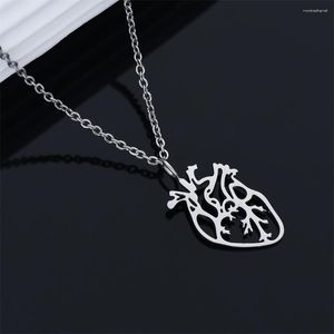 Chains Heart Anatomy Necklace Five Styles Stainless Steel Pendant Human Organ Jewelry Biology Accessories For Staff