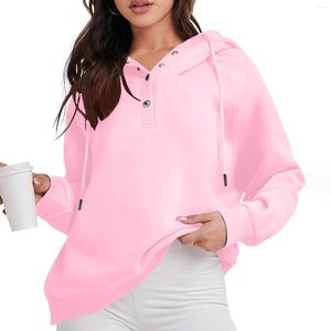 Women's Hoodies hoodie Long Dress Women Style For Womens 2023 Hooded Button Collar Petite Sweaters Storlek