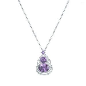 Catene Bettyue Fashion Ornament Noble Gurd Gourd Shape CZ Collana Oriental Style Due colori Scelta per una festa affascinante di gioielli da festa