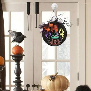Dekoracja imprezy Wood Front Door Halloween czarownicę Wisły wielofunkcyjne dla domu przenośna weranda wakacyjna wieszak