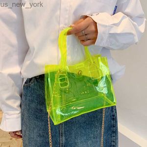 Totes Transparent Jelly Bag Women's Fashion Handbags Candy Color Clear Shoulder Bags for Female Clear Beach Crossbody Bags Tote Bolsa HKD230822